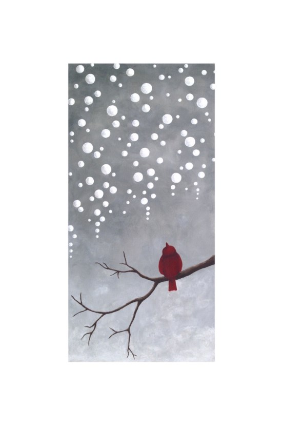 Cardinal in Snow 552 x 830